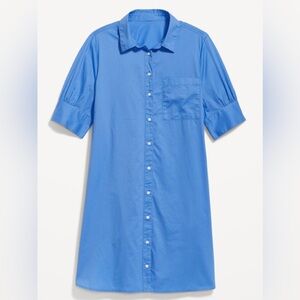 Old Navy blue shirt dress large Anthropologie $50